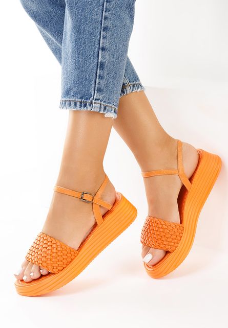 Sandale piele naturalâ Pedra portocalii