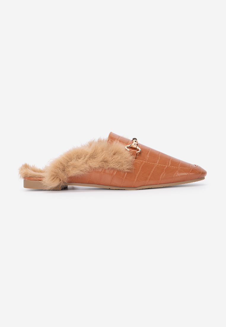 Papuci dama Fluffy Camel