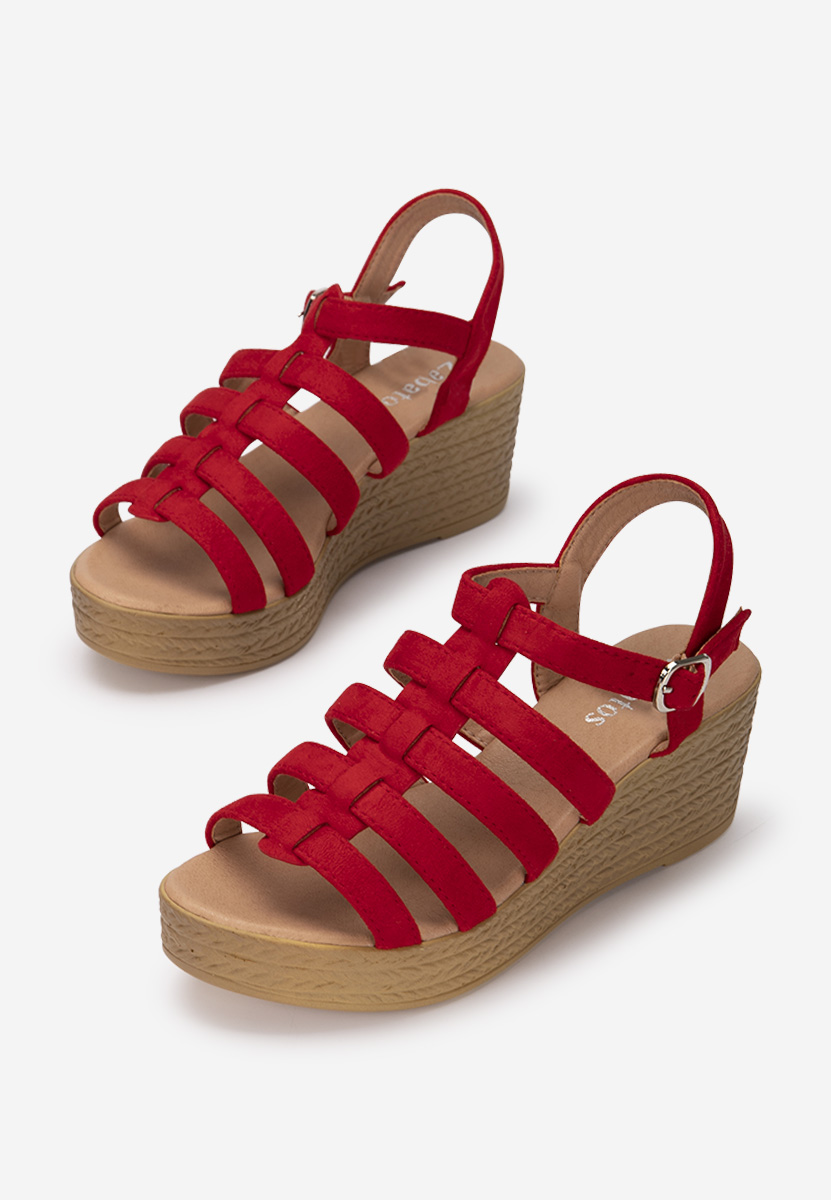 Sandale cu platforma Almora rosii