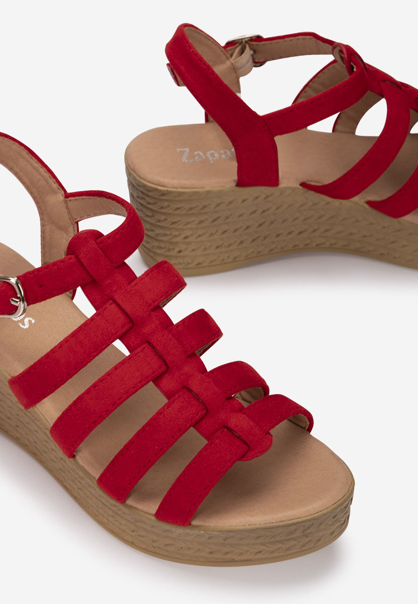 Sandale cu platforma Almora rosii