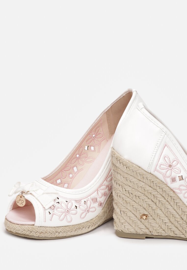 Pantofi cu platforma Clay 2 Albi