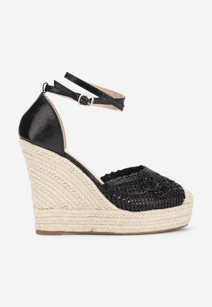 Sandale tip espadrile Jolyne V1 negre