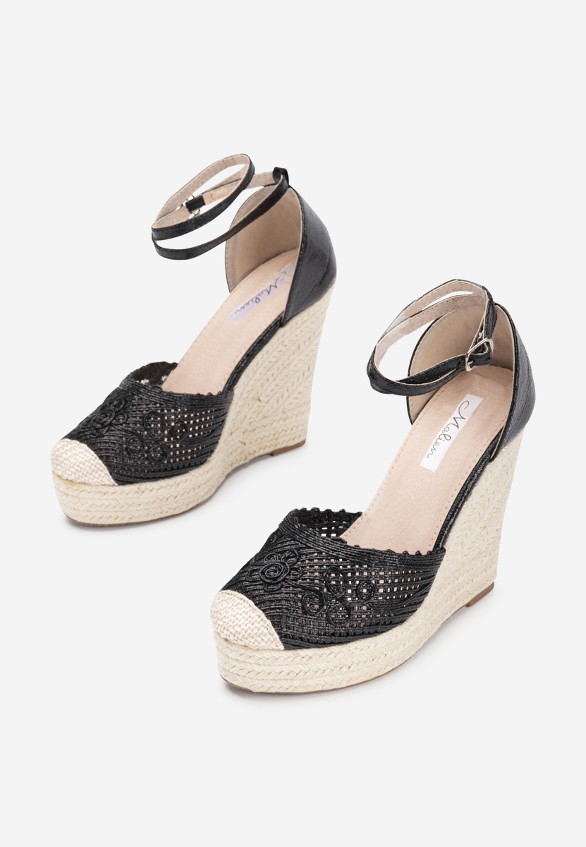 Sandale tip espadrile Jolyne V1 negre