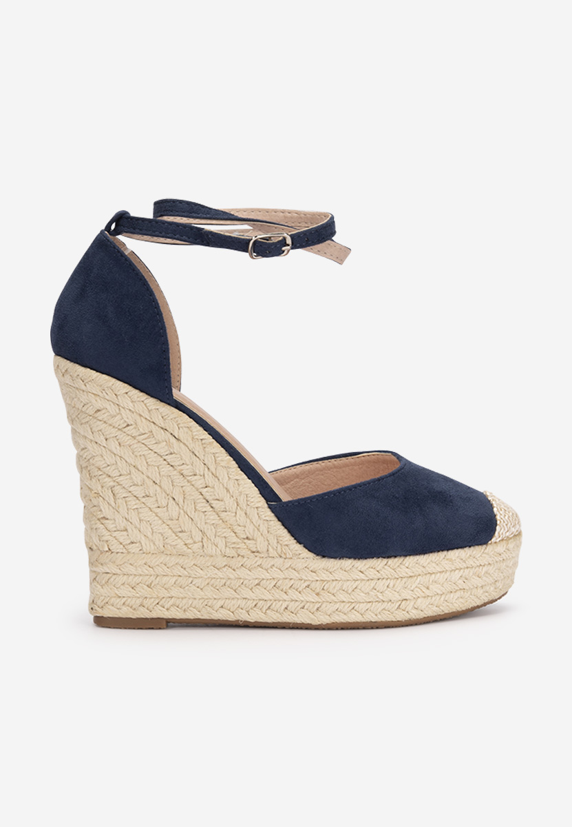 Sandale cu platforma tip espadrile  Saniza navy