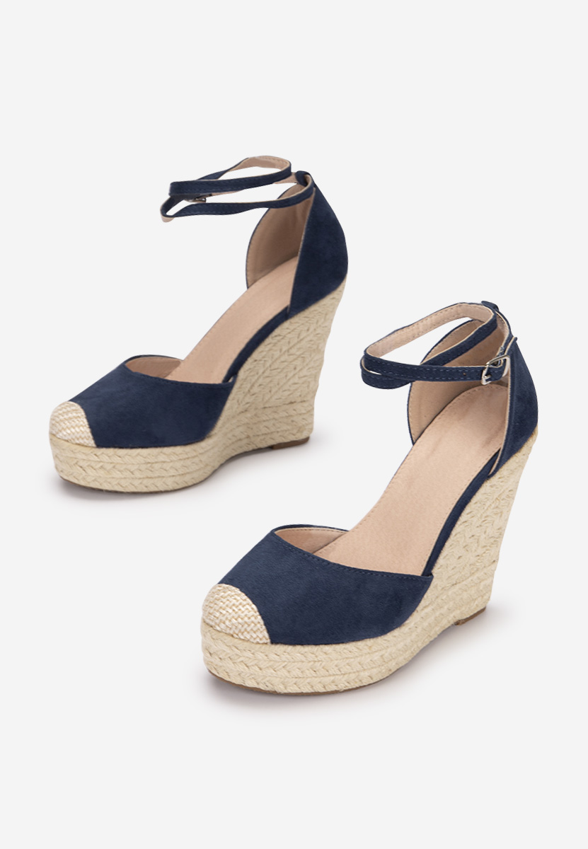 Sandale cu platforma tip espadrile  Saniza navy