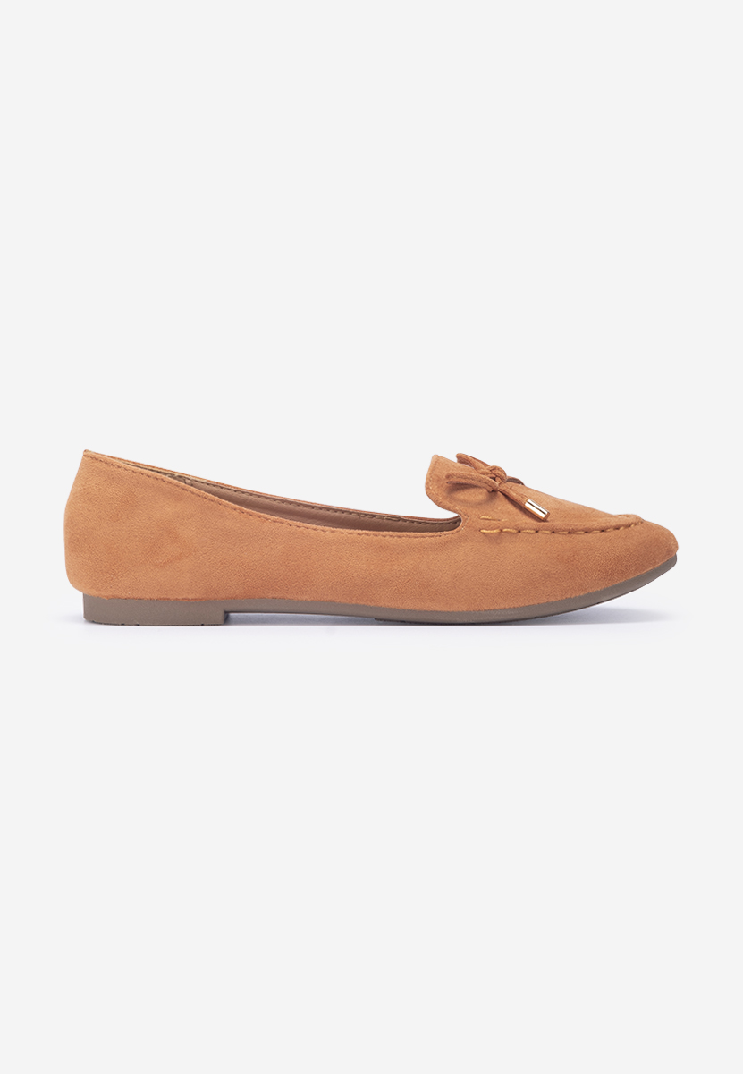 Mocasini piele intoarsa Blair camel