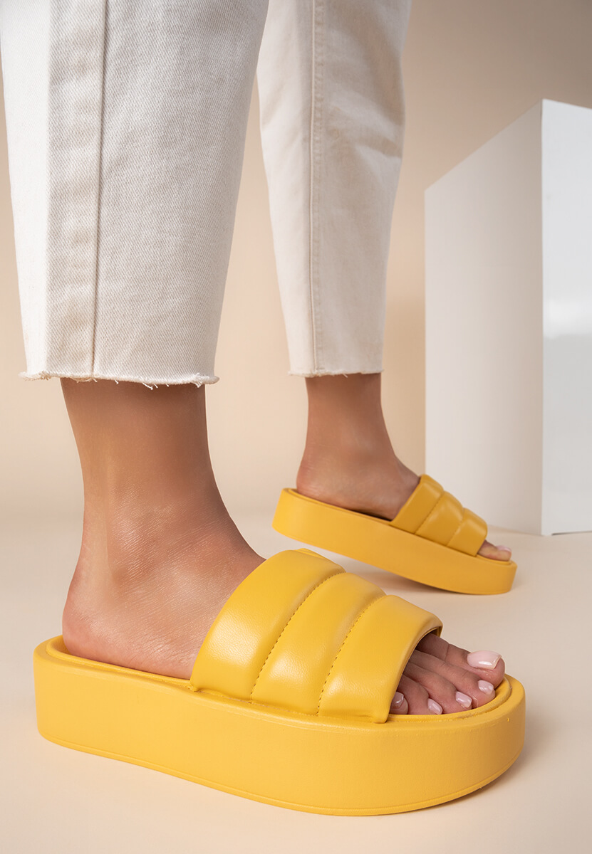Papuci cu platforma Mimosa Galbeni