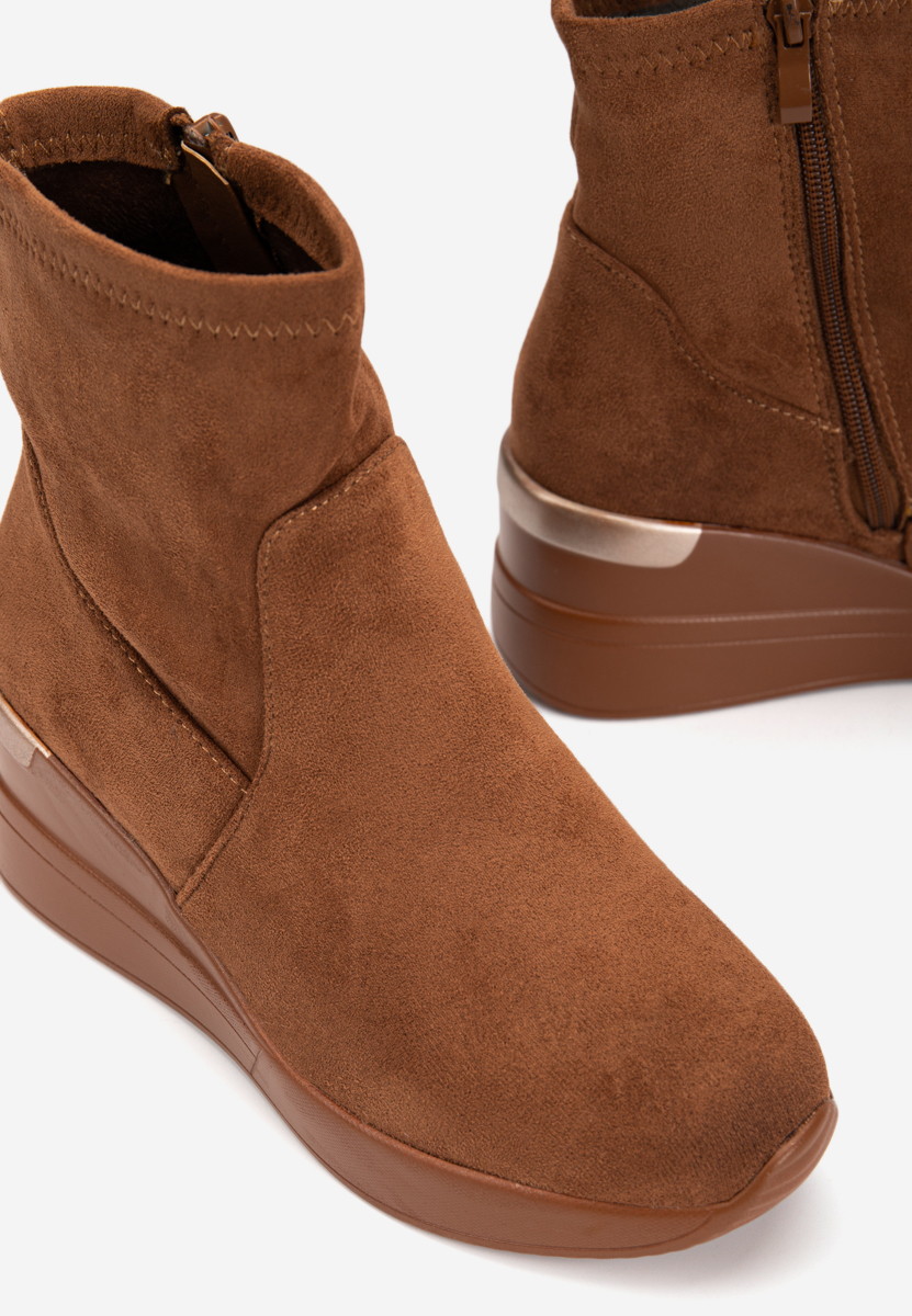 Sneakers cu platforma camel Torino