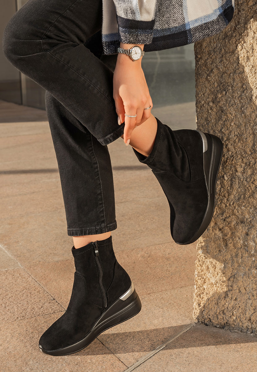 Sneakers cu platforma negri Torino