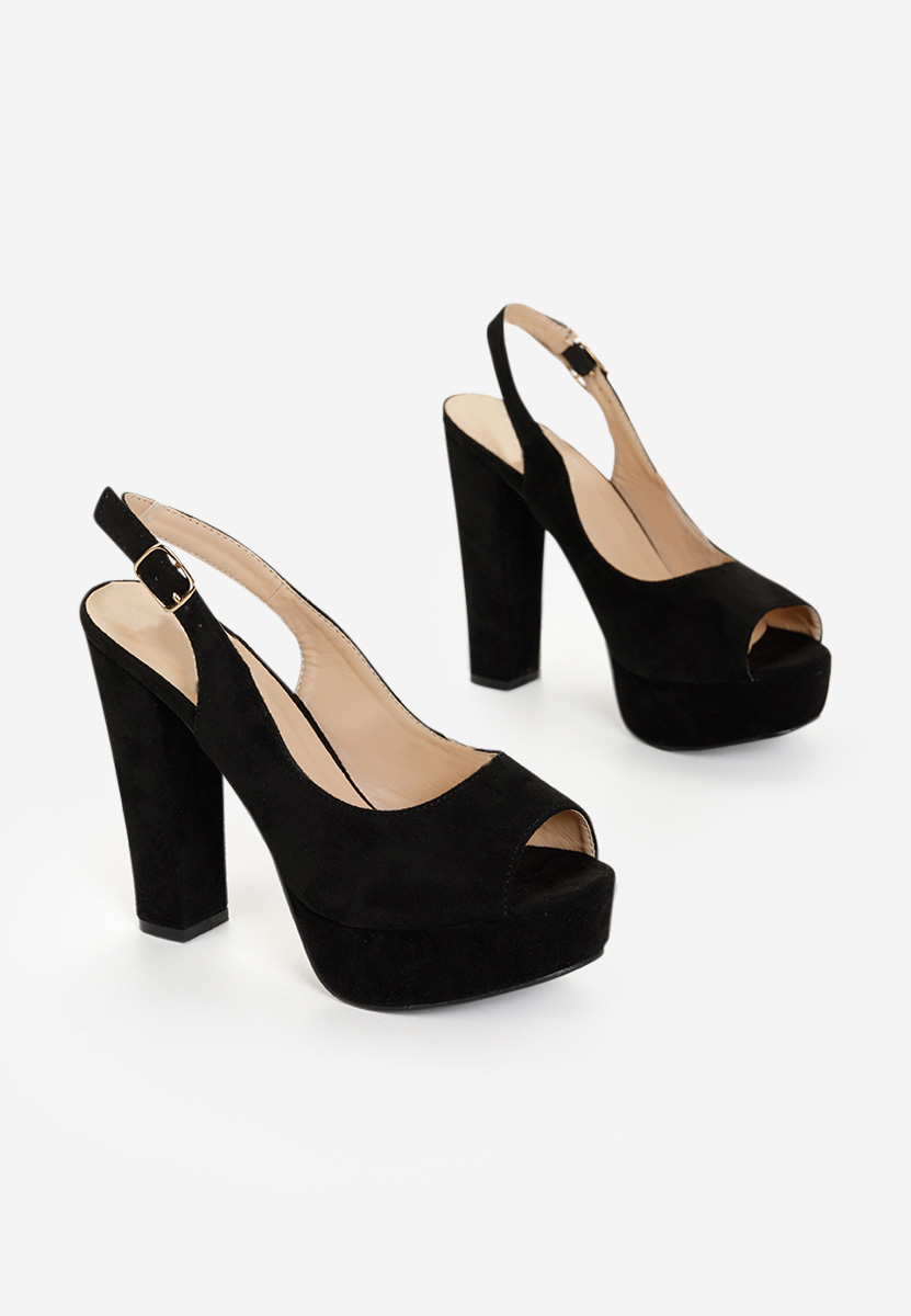 Sandale cu toc Laureline V2 Negre