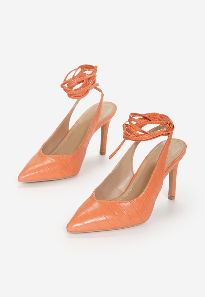 Pantofi slingback Laila portocalii