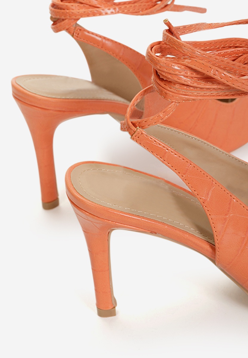 Pantofi slingback Laila portocalii