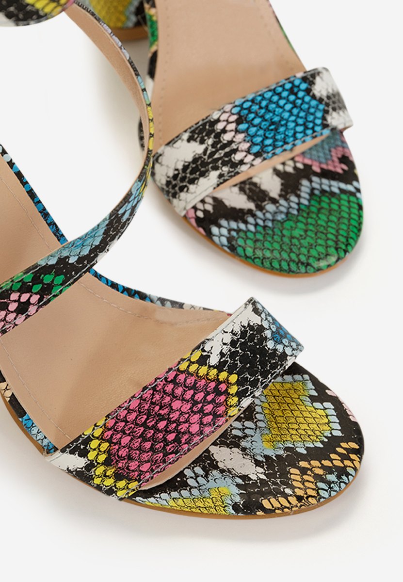 Sandale cu toc inalt Gracia multicolore