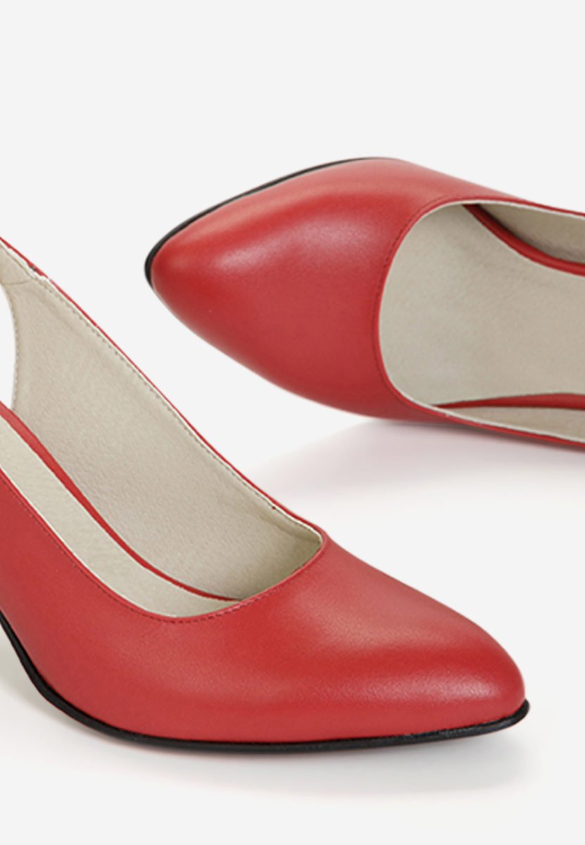 Pantofi piele Ludiva rosii
