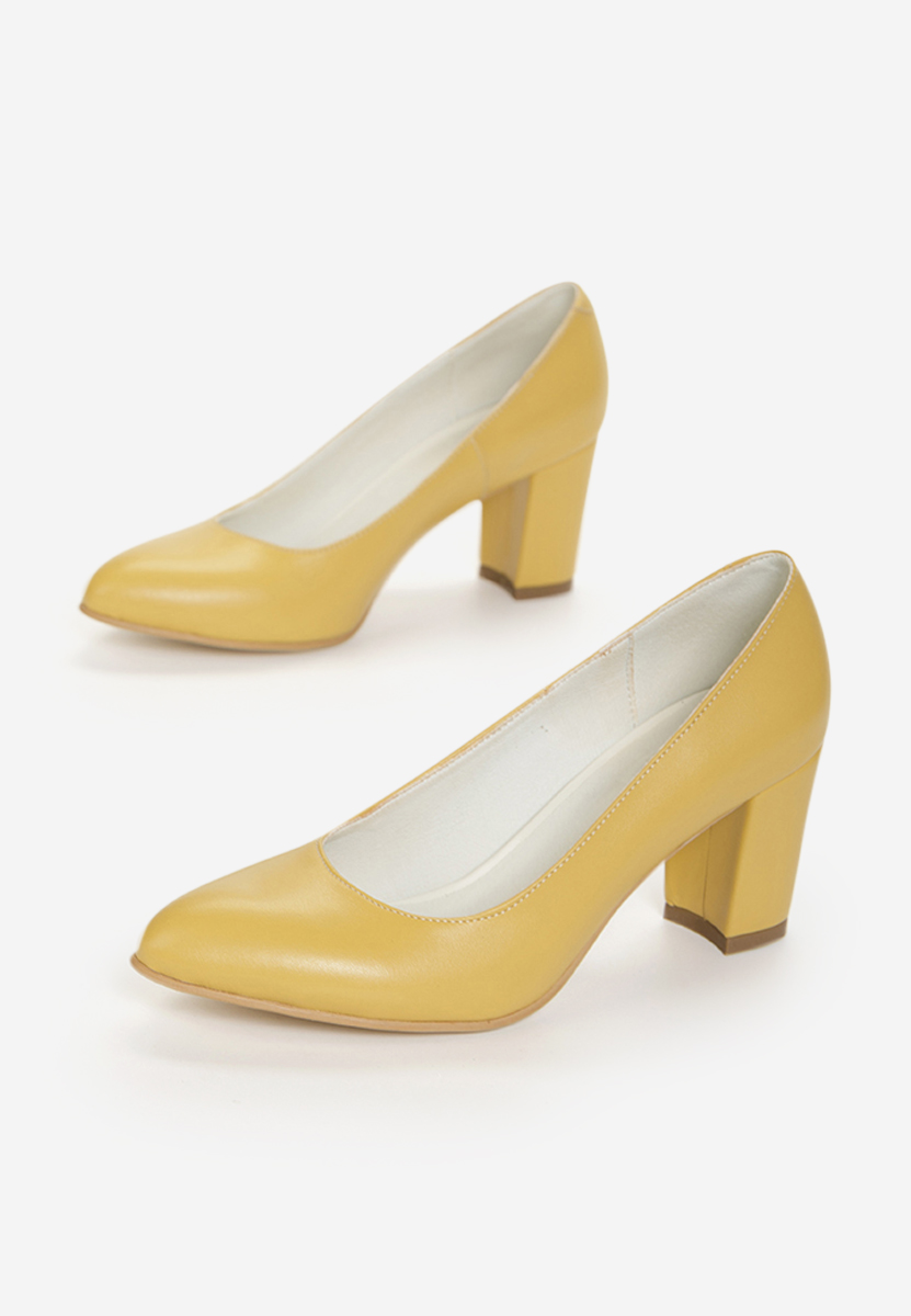 Pantofi piele Cleopatra Galbeni