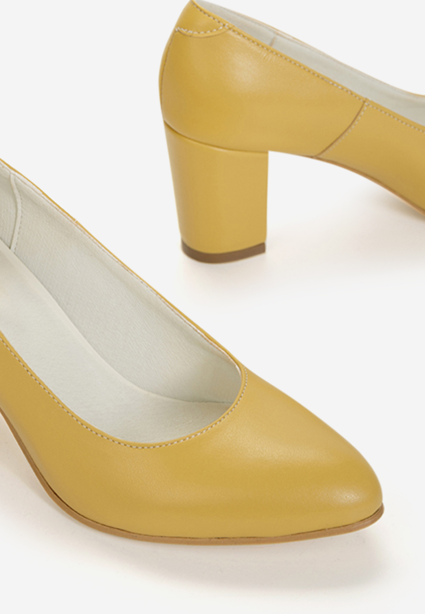 Pantofi piele Cleopatra Galbeni
