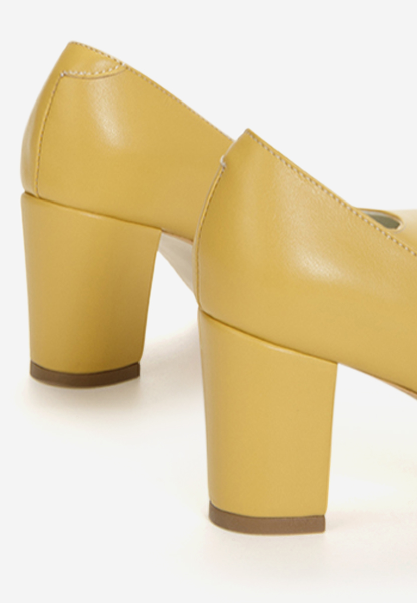 Pantofi piele Cleopatra Galbeni