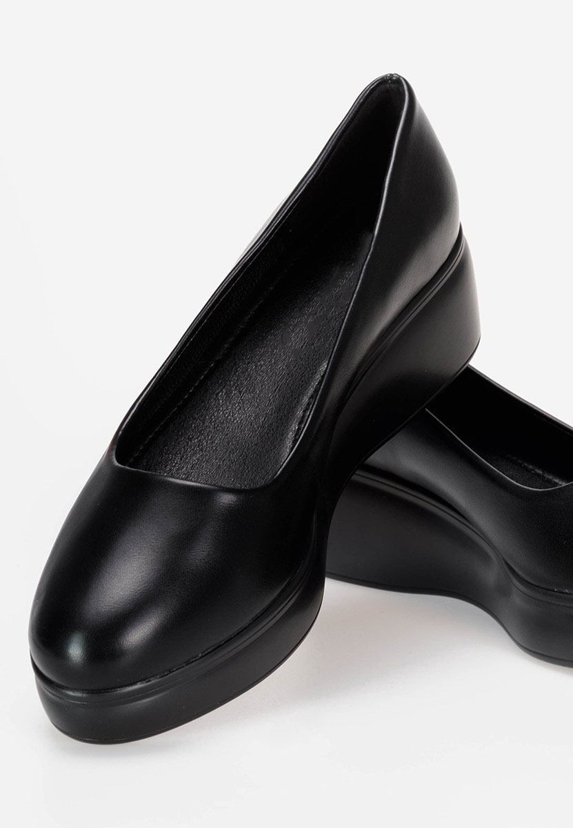 Pantofi casual cu platformă Milanca negri