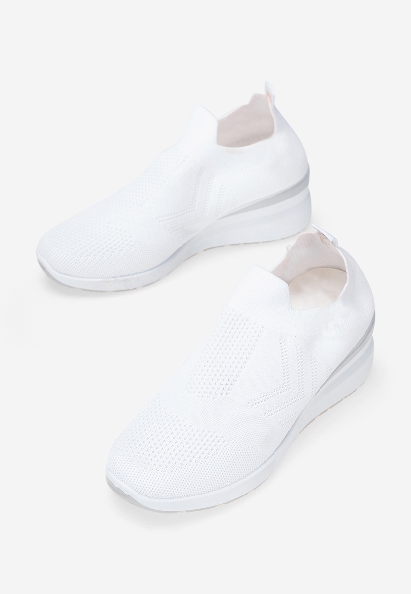 Sneakers cu platforma albi Boka