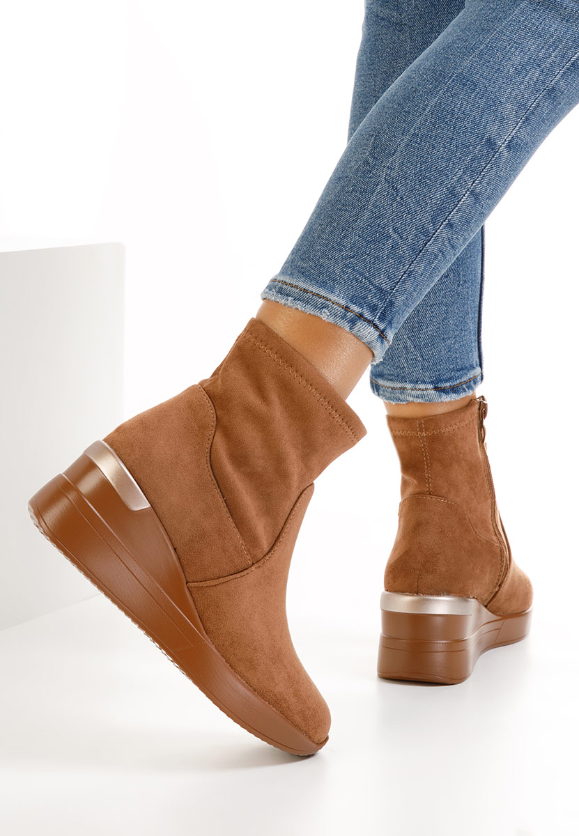 Sneakers cu platforma camel Torino