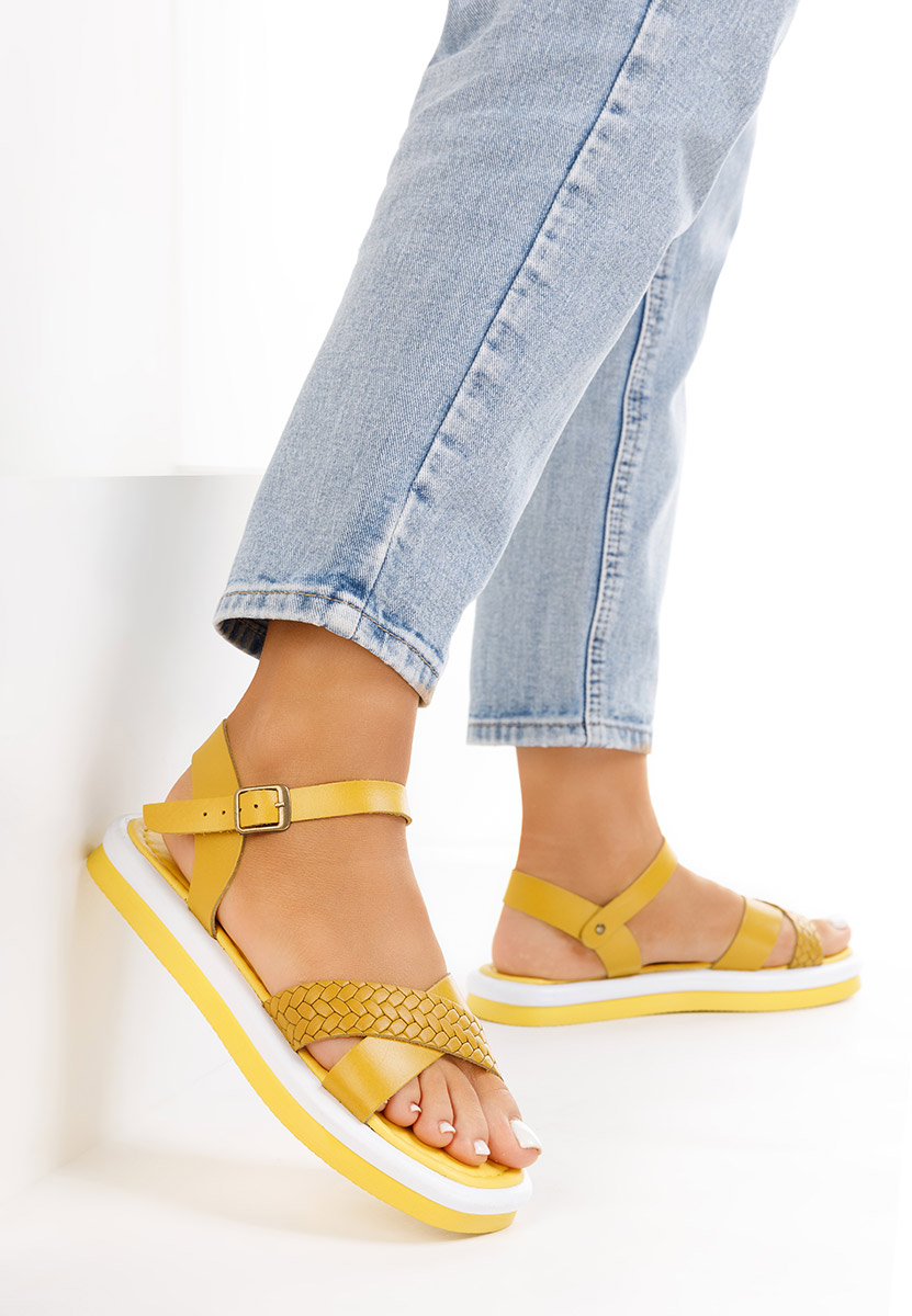 Sandale dama piele Noveira yellow