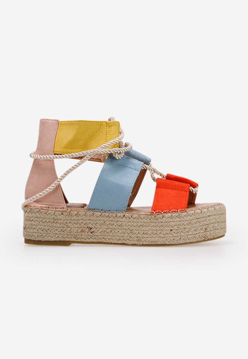 Sandale tip espadrile Heliche multicolore