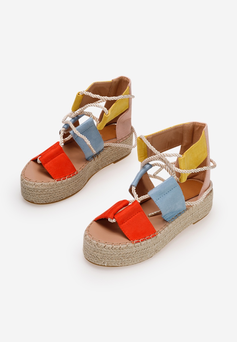 Sandale tip espadrile Heliche multicolore