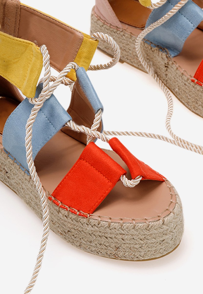 Sandale tip espadrile Heliche multicolore