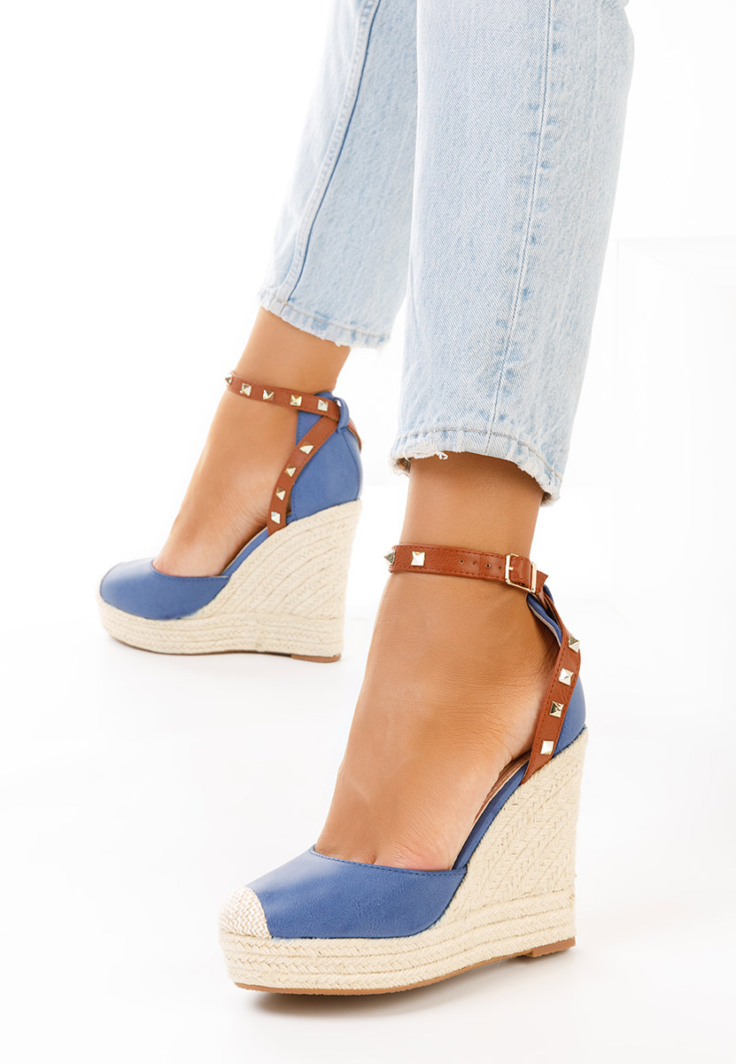 Sandale cu platforma Riviella albastre