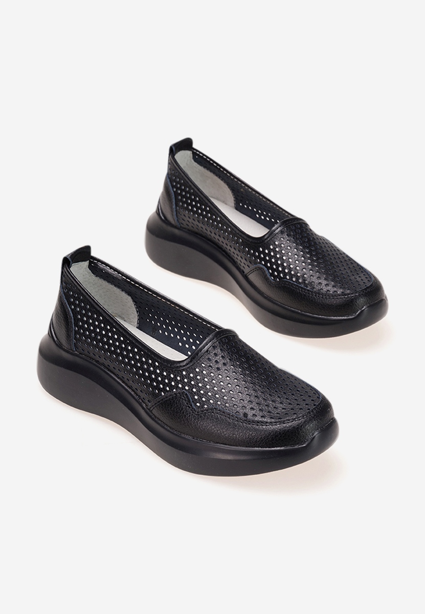 Espadrile piele naturala Deanna negre