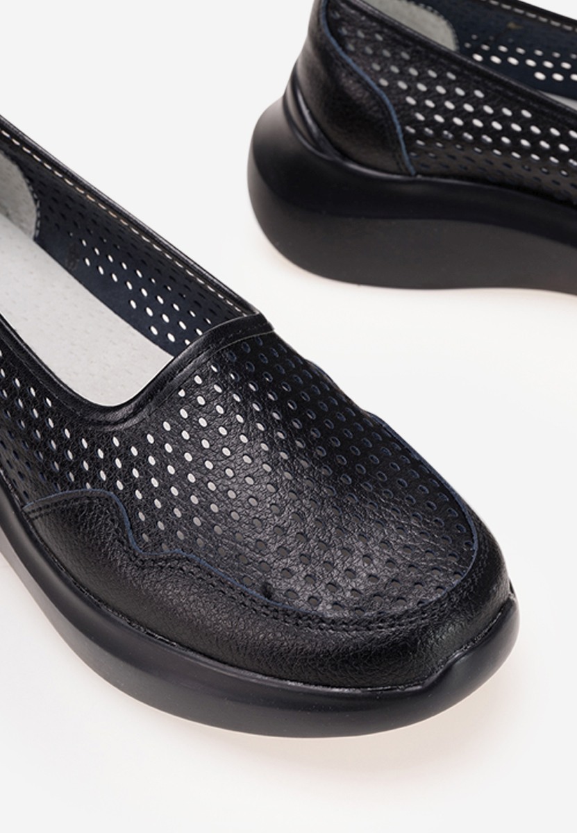 Espadrile piele naturala Deanna negre