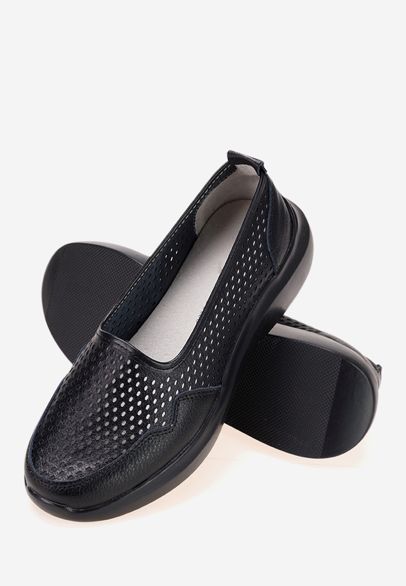 Espadrile piele naturala Deanna negre
