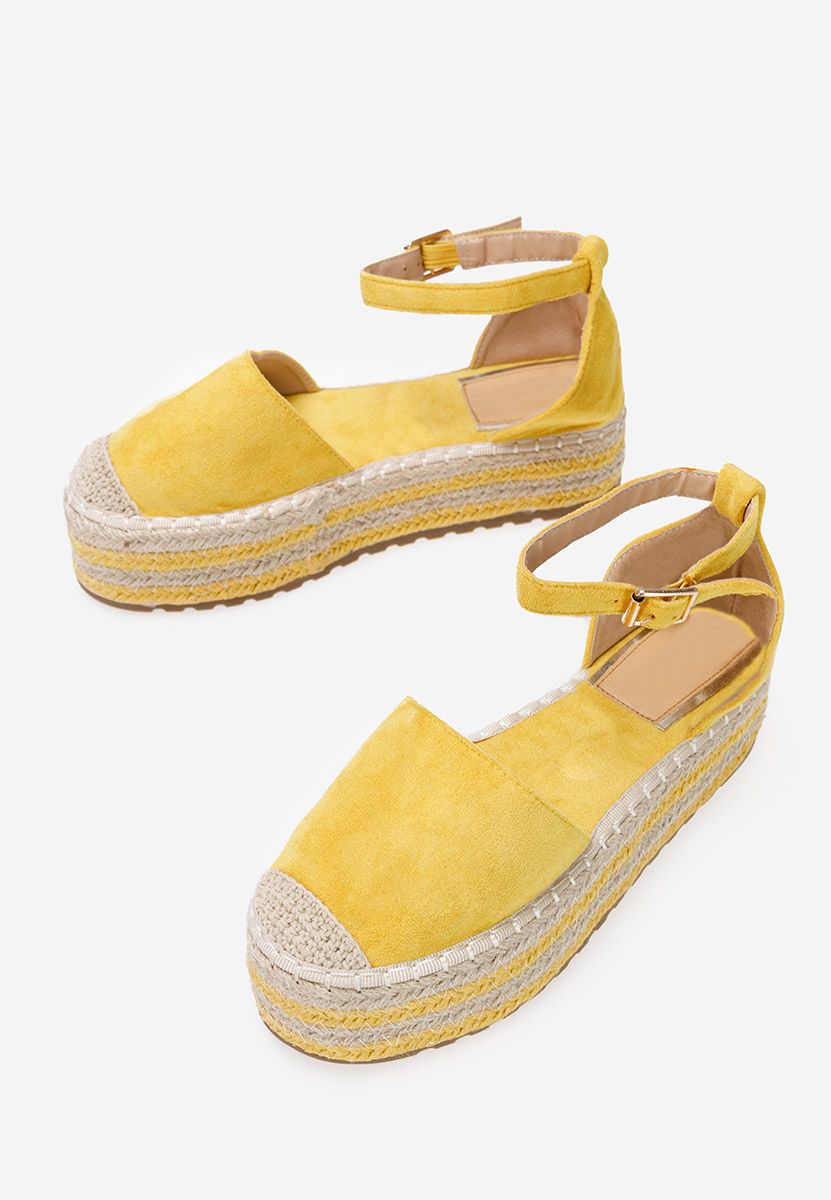 Espadrile cu platformă Espina galbene