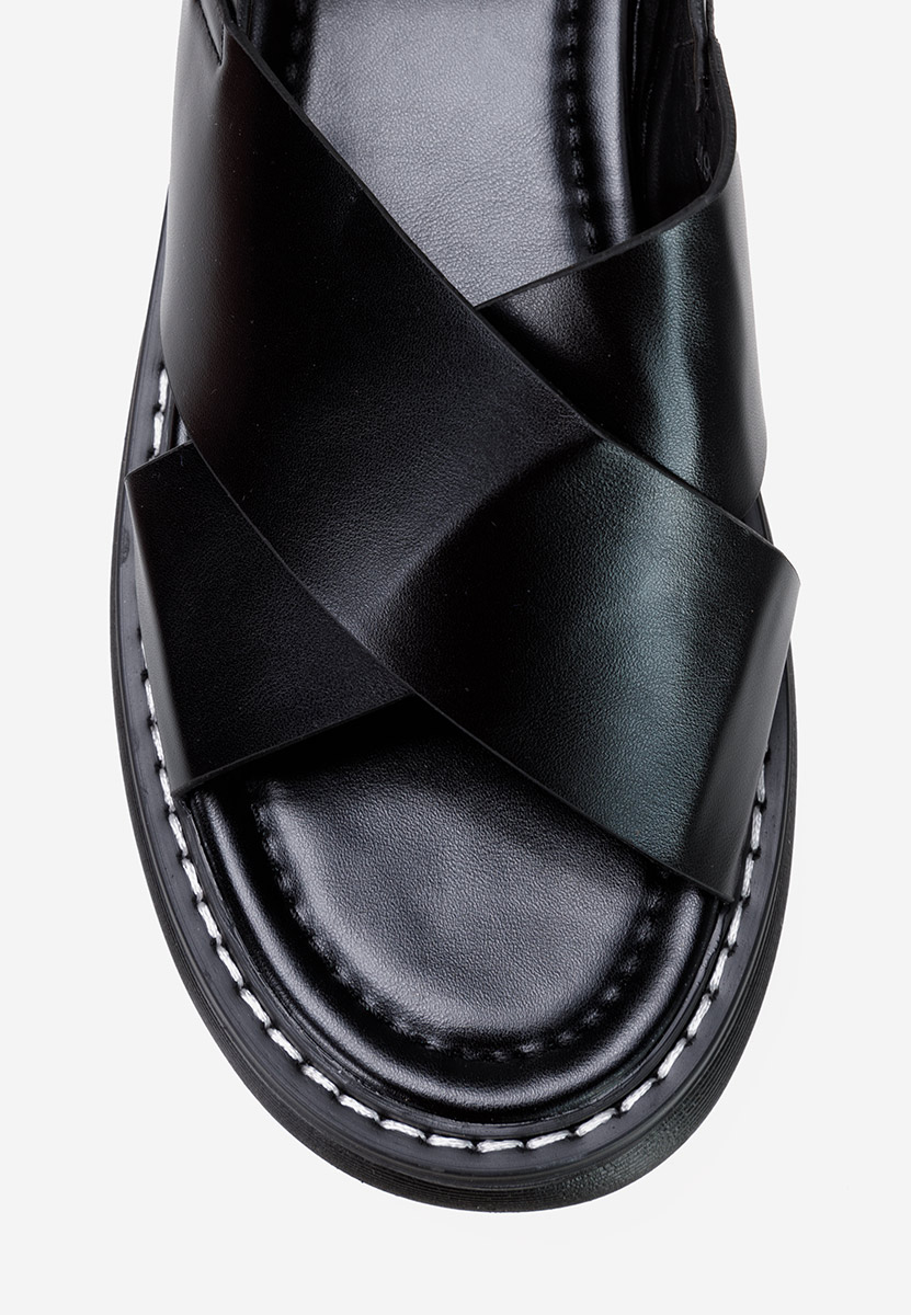 Sandale cu talpa groasa Nissa V2 negre