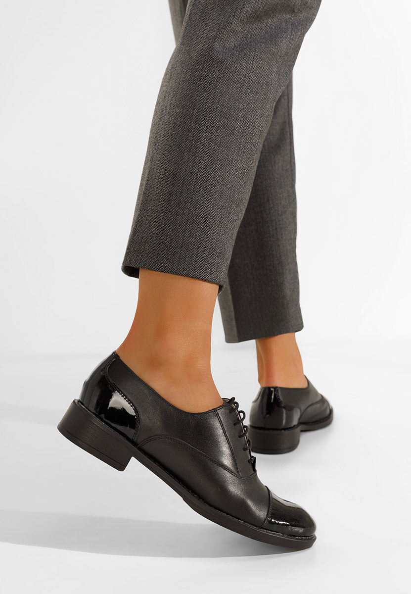 Pantofi oxford dama negri Genave V2