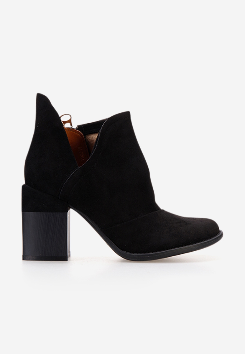 Botine cu toc gros Condesa V2 negre