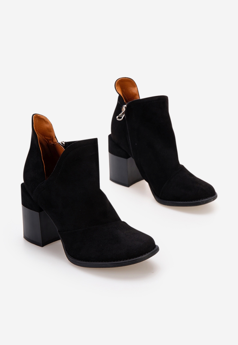 Botine cu toc gros Condesa V2 negre