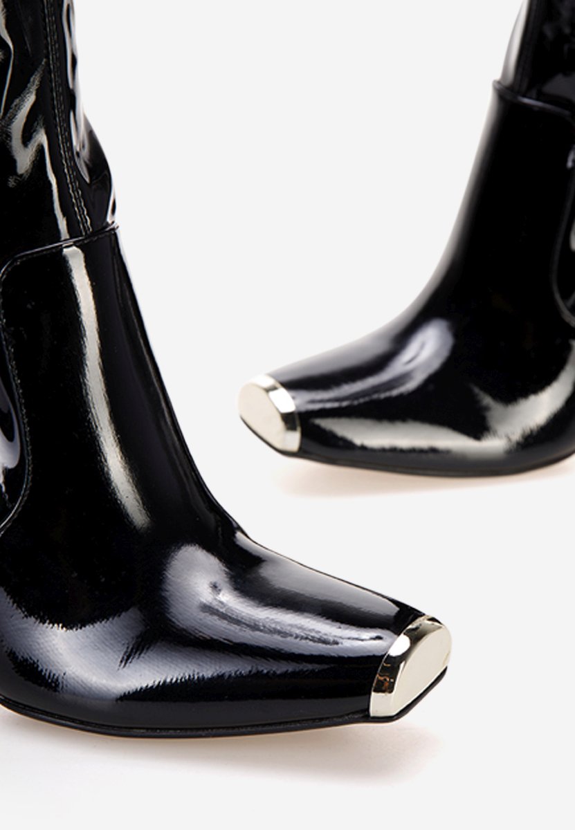 Cizme cu toc gros Anise negre v2