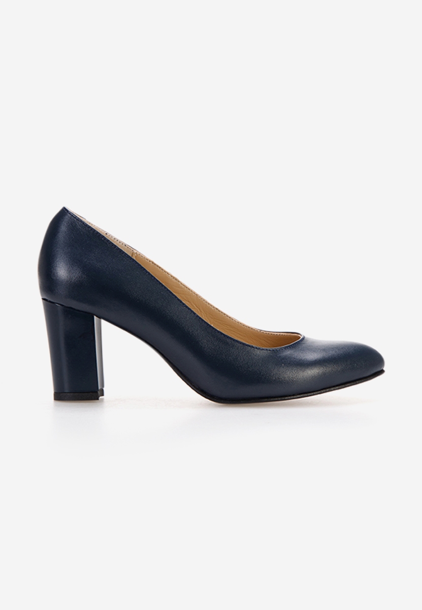 Pantofi cu toc gros Acerra navy