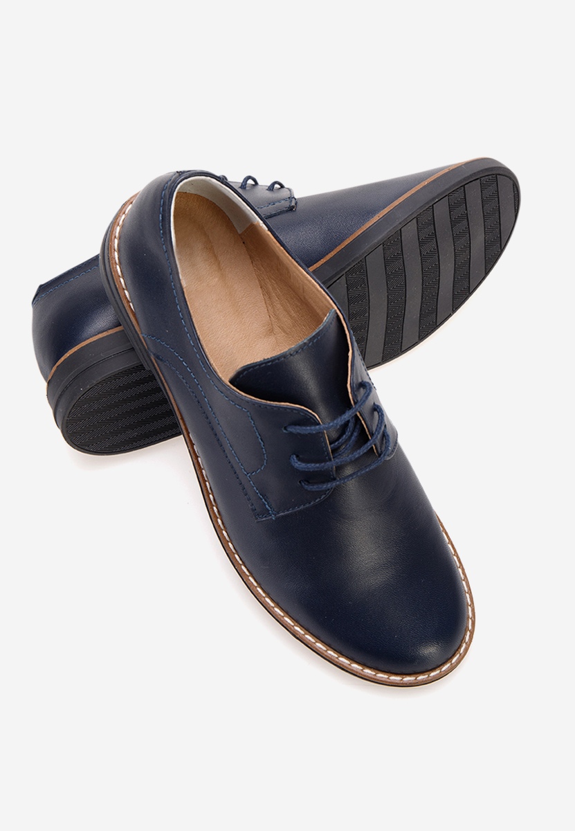 Pantofi derby piele Otivera V2 albastri