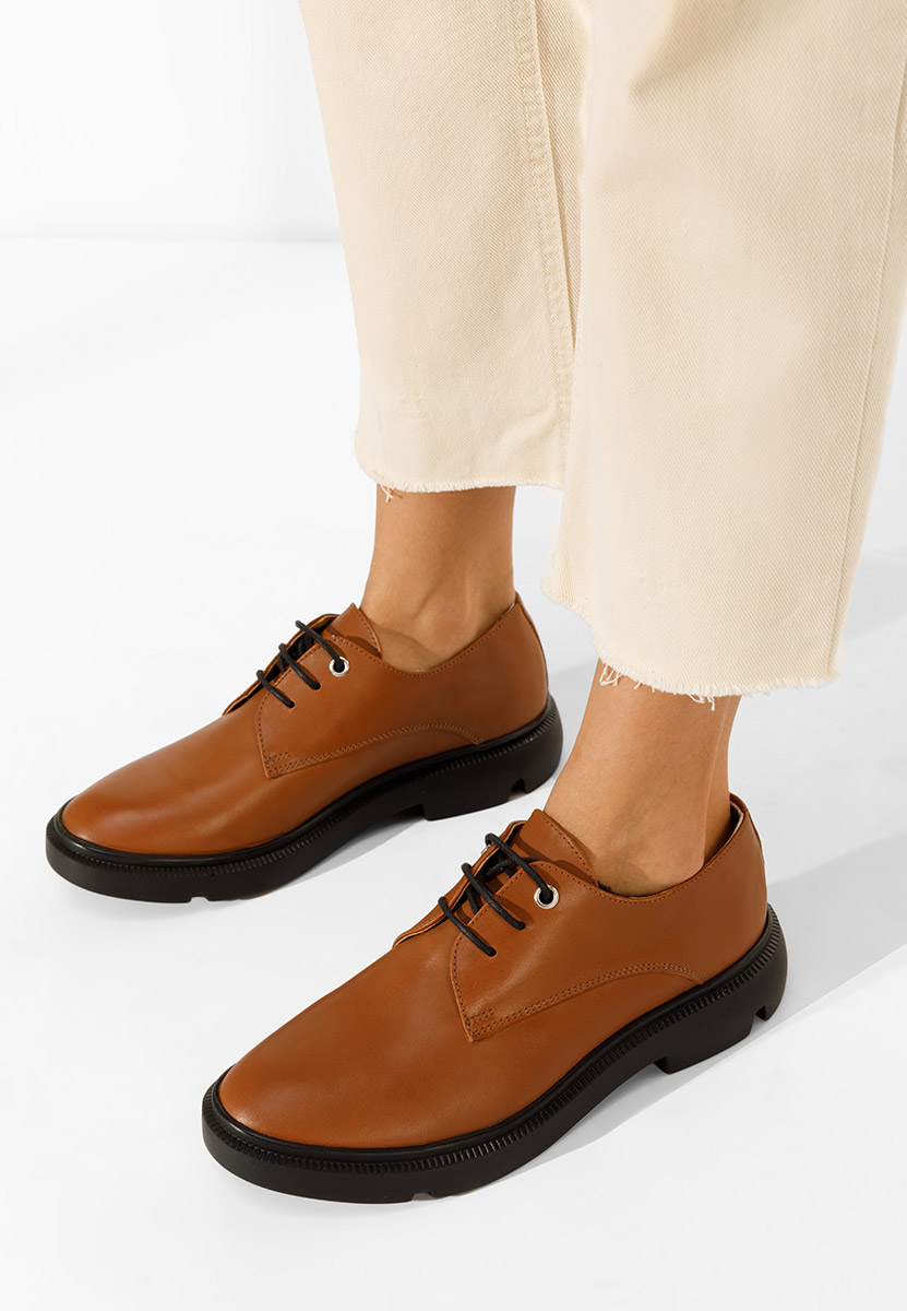 Pantofi derby piele Pelado maro