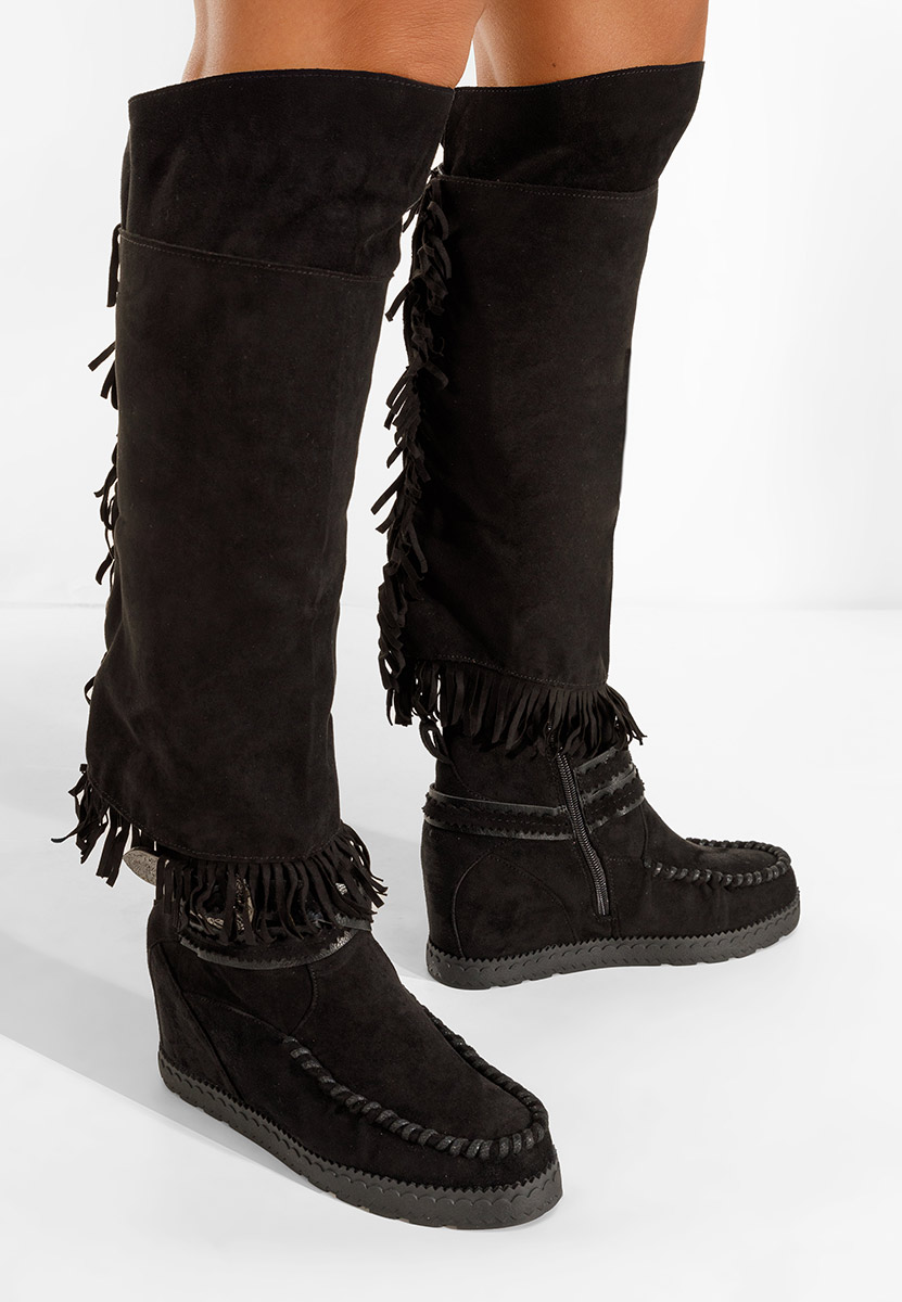Cizme mocc negre Cariza