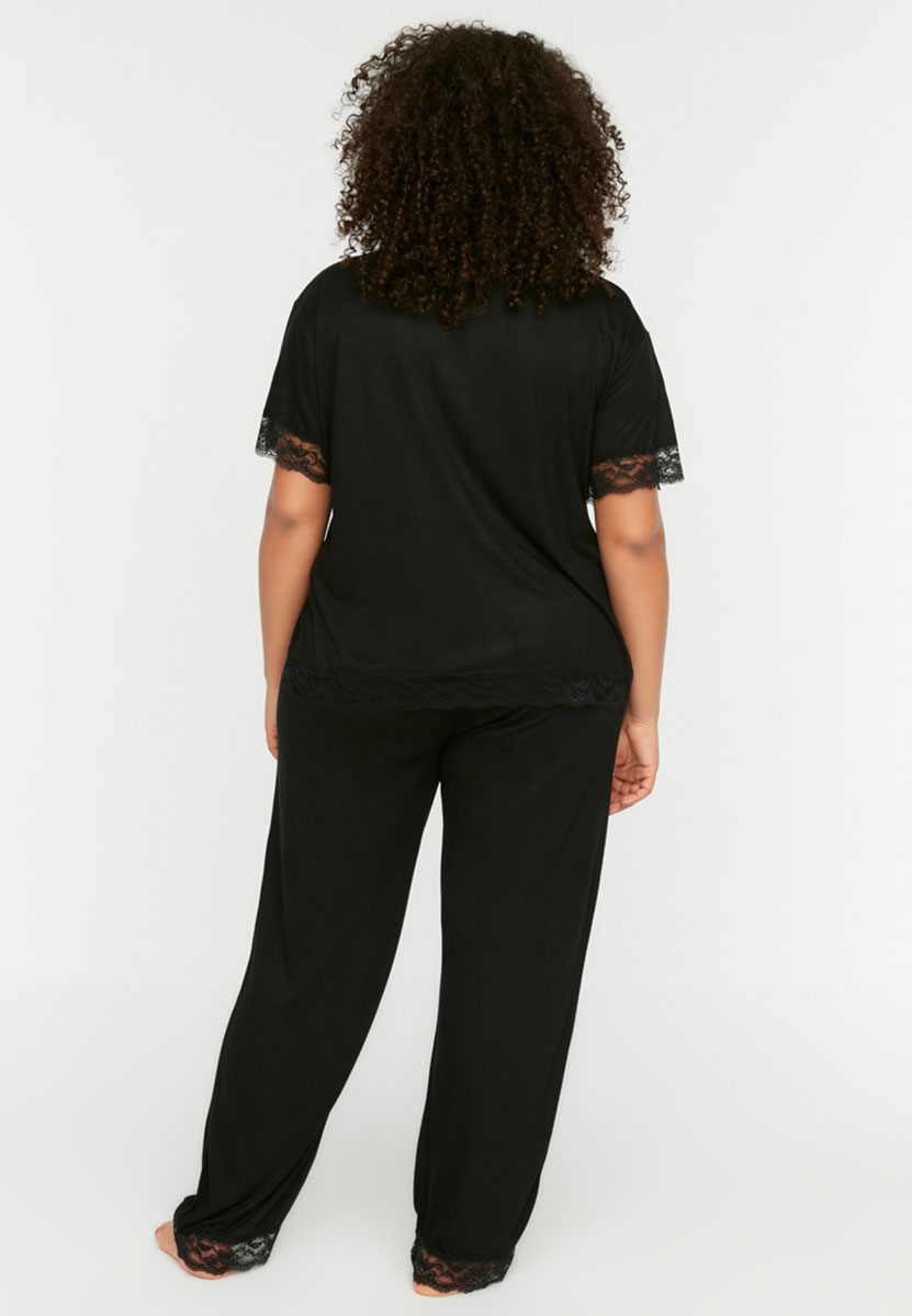 Pijama dama plus size Alayna neagra