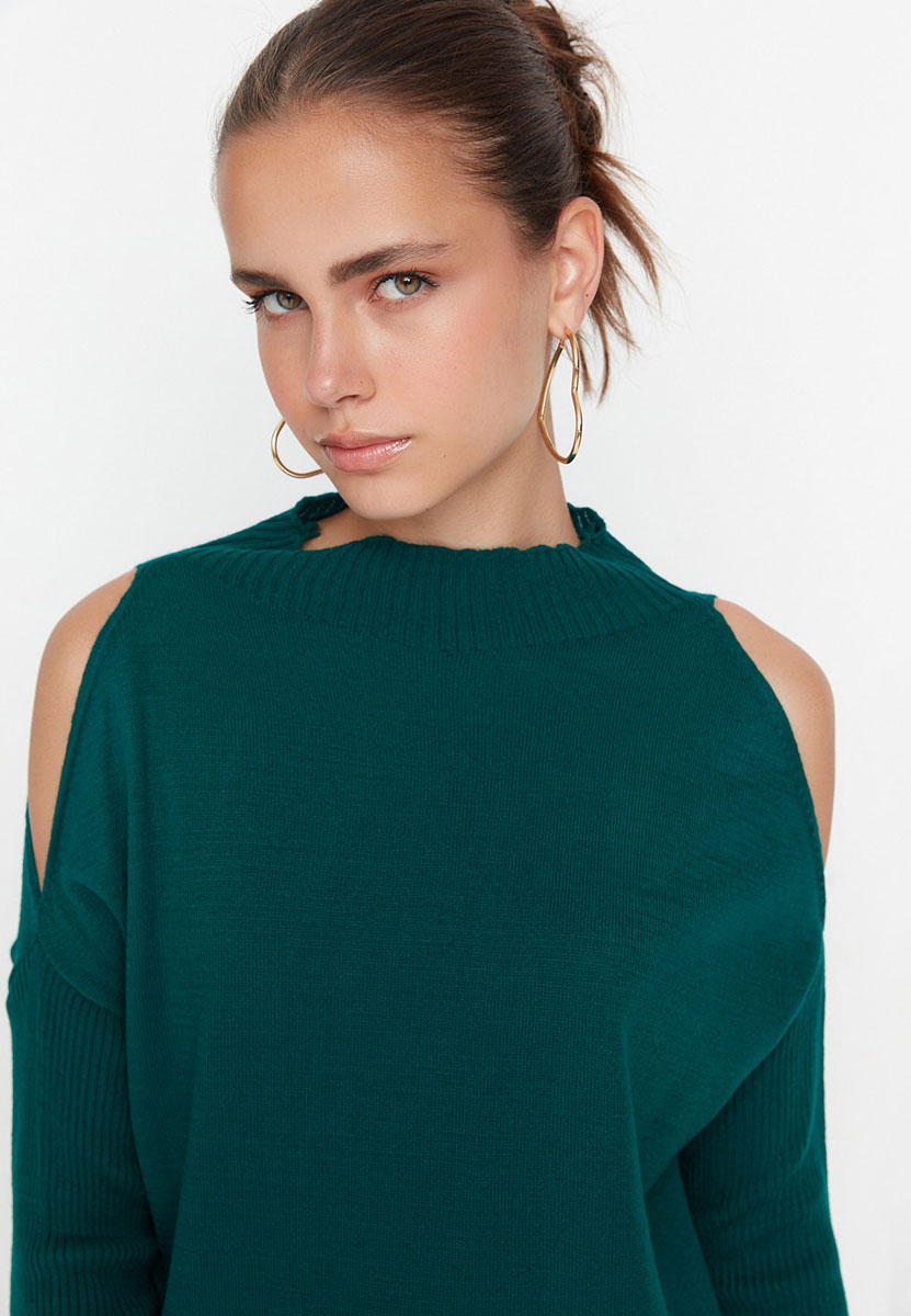 Pulover oversized Touch verde