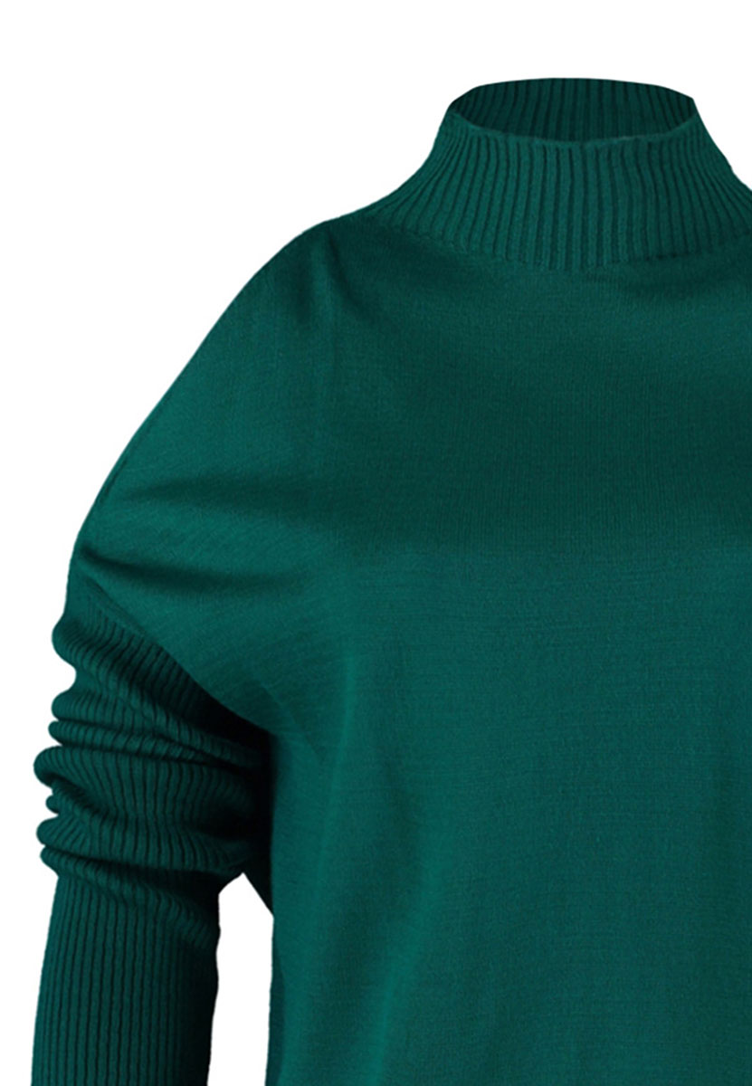 Pulover oversized Touch verde