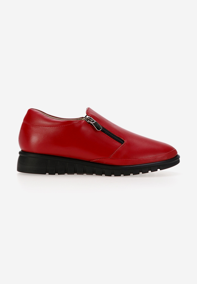 Pantofi casual dama piele rosii Vichy