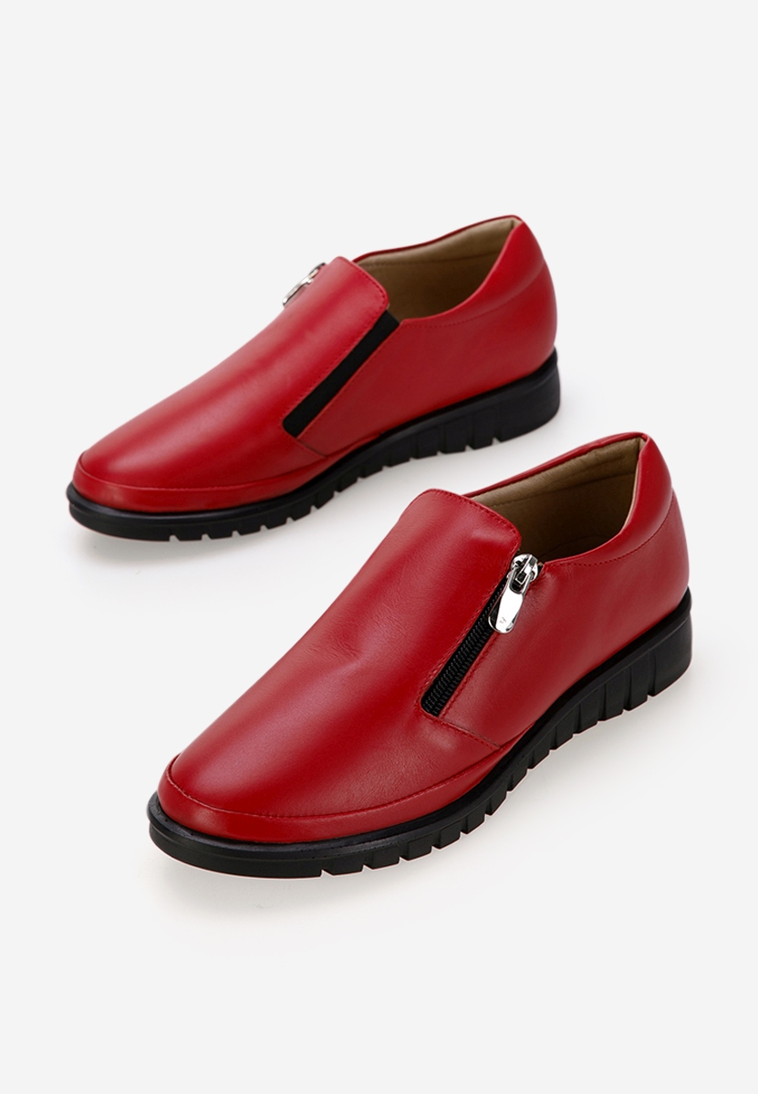 Pantofi casual dama piele rosii Vichy