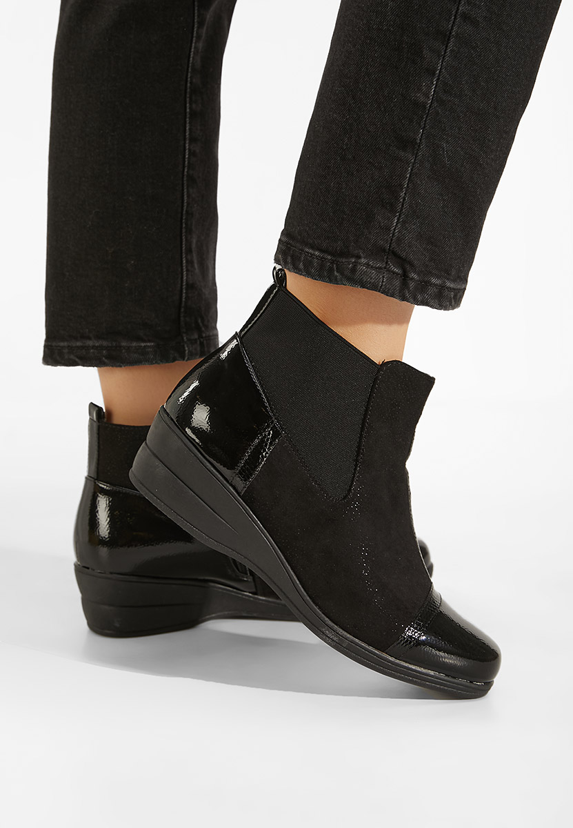 Ghete cu platforma negre Aversa