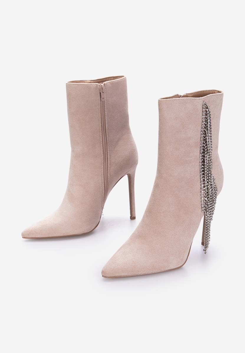 Botine stiletto champagne Viedma