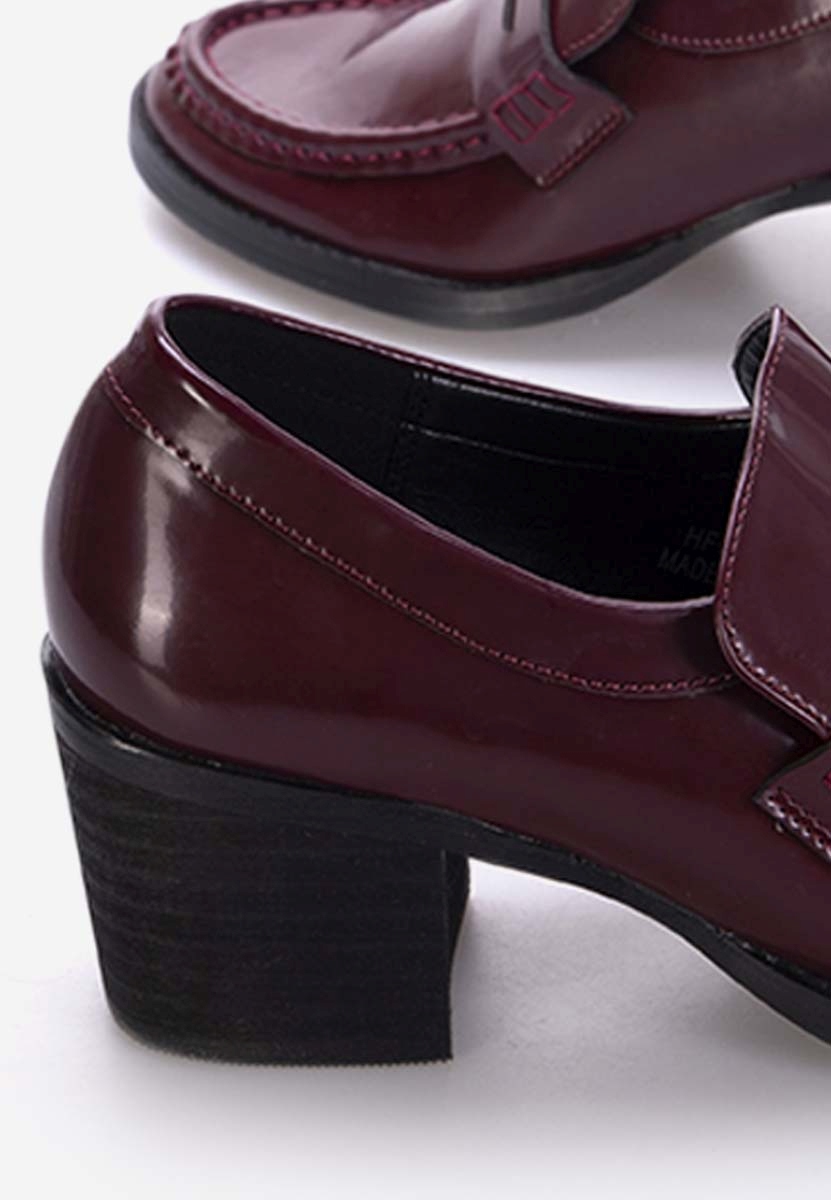 Mocasini cu toc Tandil grena